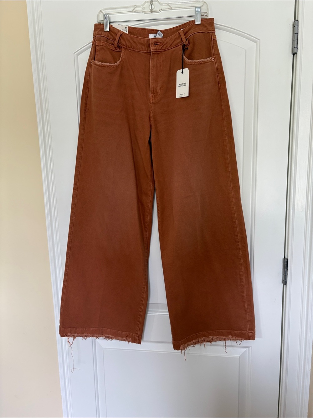 Forever 21 Wide-Leg Jeans in Rust